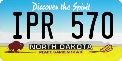 ND license plate IPR570