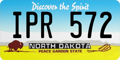 ND license plate IPR572