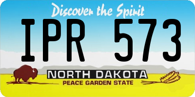 ND license plate IPR573