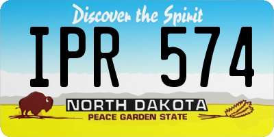 ND license plate IPR574