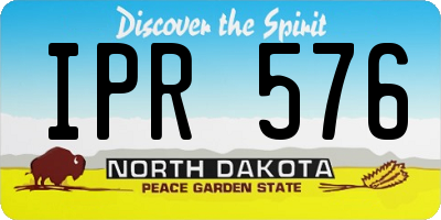 ND license plate IPR576