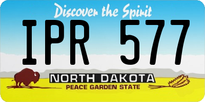 ND license plate IPR577