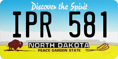 ND license plate IPR581