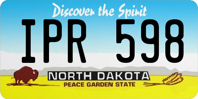 ND license plate IPR598