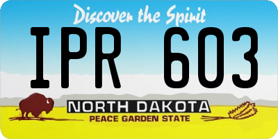 ND license plate IPR603