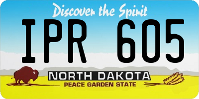 ND license plate IPR605