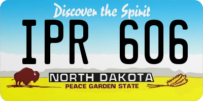 ND license plate IPR606
