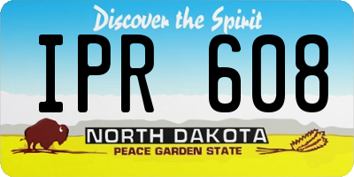 ND license plate IPR608
