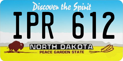 ND license plate IPR612
