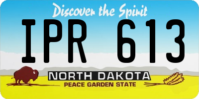 ND license plate IPR613