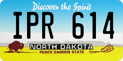 ND license plate IPR614