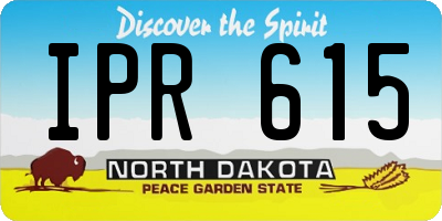 ND license plate IPR615
