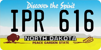 ND license plate IPR616