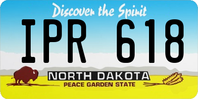 ND license plate IPR618
