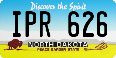 ND license plate IPR626