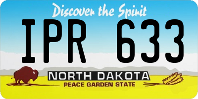 ND license plate IPR633