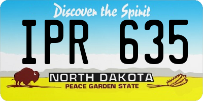 ND license plate IPR635
