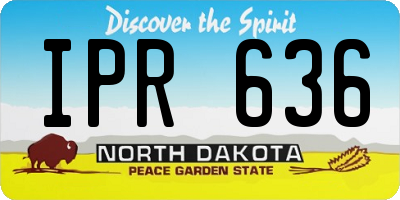 ND license plate IPR636