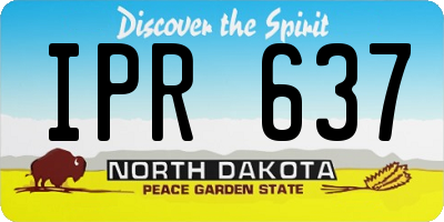 ND license plate IPR637
