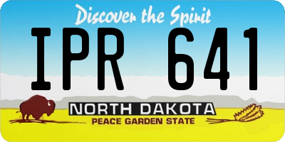 ND license plate IPR641