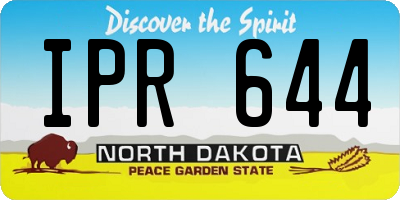 ND license plate IPR644