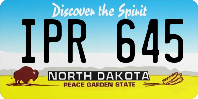 ND license plate IPR645