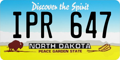 ND license plate IPR647