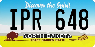 ND license plate IPR648