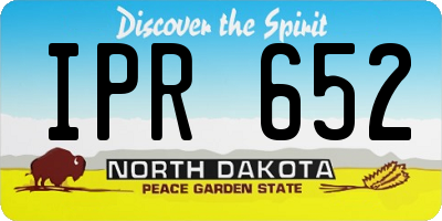 ND license plate IPR652