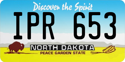 ND license plate IPR653