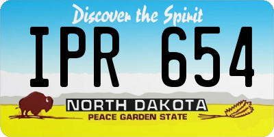 ND license plate IPR654