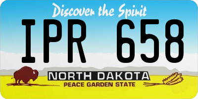 ND license plate IPR658