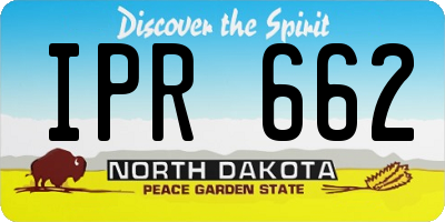 ND license plate IPR662