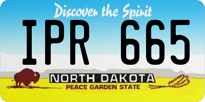 ND license plate IPR665