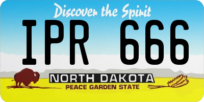 ND license plate IPR666