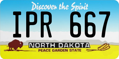 ND license plate IPR667