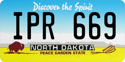 ND license plate IPR669