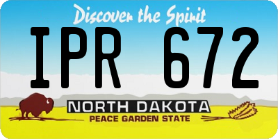 ND license plate IPR672