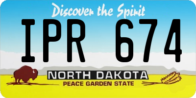 ND license plate IPR674