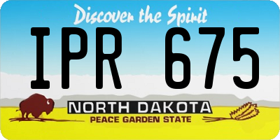 ND license plate IPR675