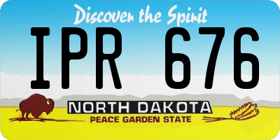 ND license plate IPR676