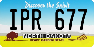 ND license plate IPR677