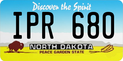 ND license plate IPR680