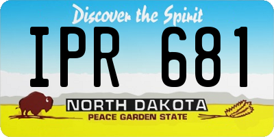 ND license plate IPR681