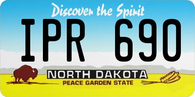 ND license plate IPR690