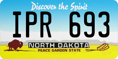 ND license plate IPR693