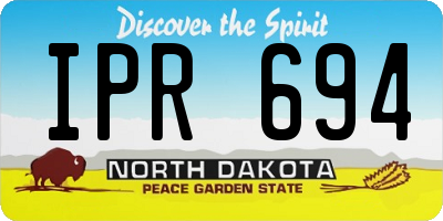 ND license plate IPR694