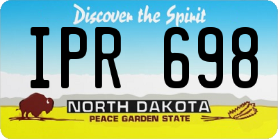 ND license plate IPR698
