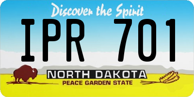 ND license plate IPR701