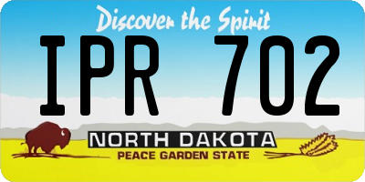 ND license plate IPR702